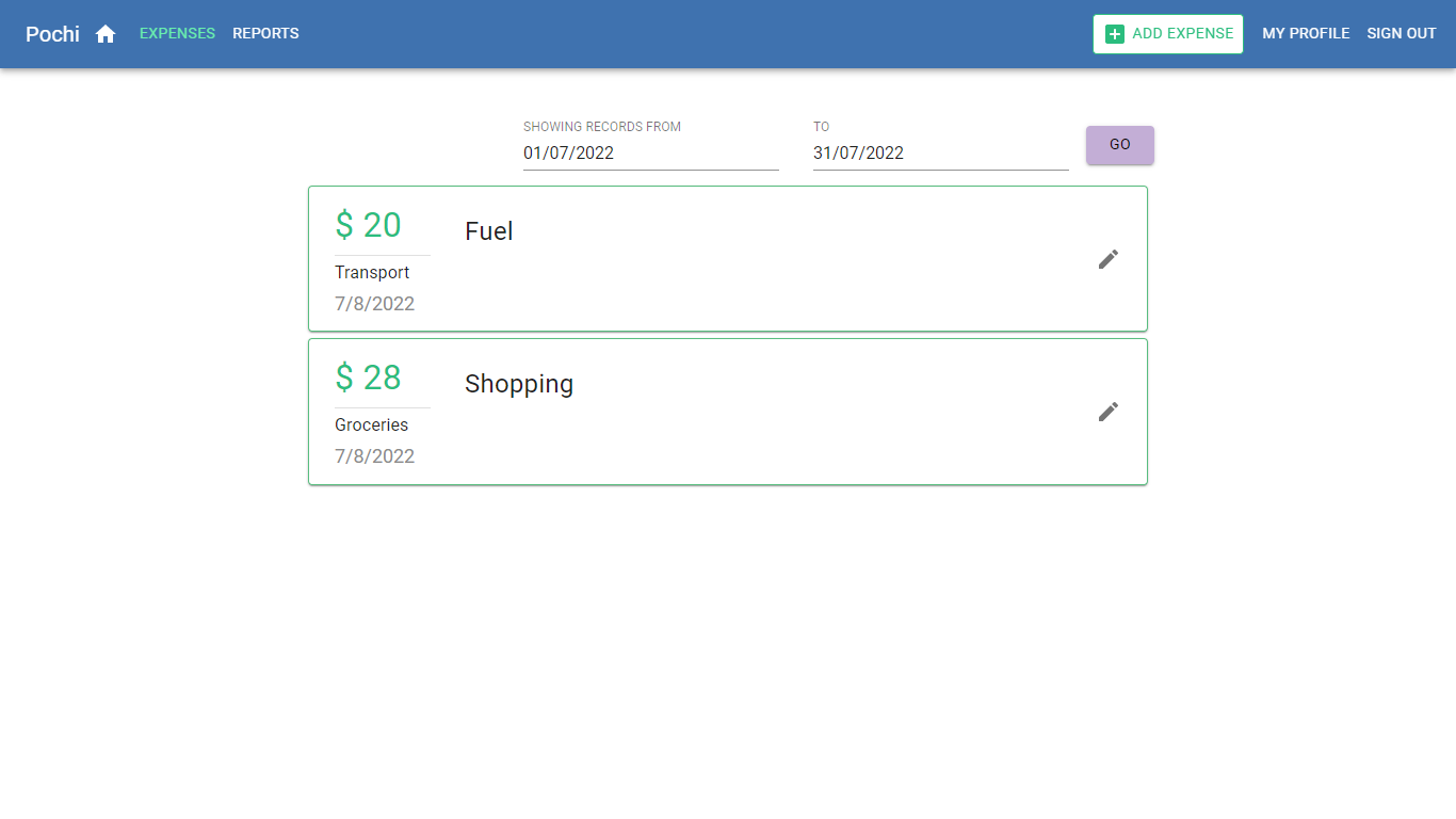 Pochi screenshot